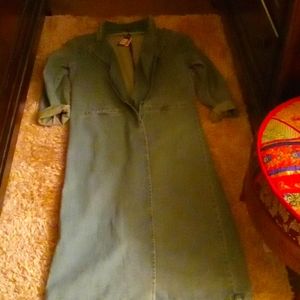 OVERSIZED denim trench jacket